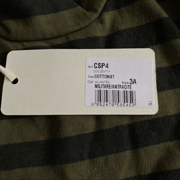 NWT Zhoe & Tobiah Kids‎ Striped Turtleneck Sweater in Green and Black Size 3 - Picture 7 of 8